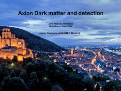 Axion Dark matter and detection