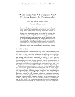 Predicting Partners for Cosegmentation