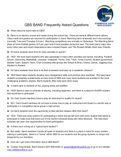 FAQs - GBS Band Room