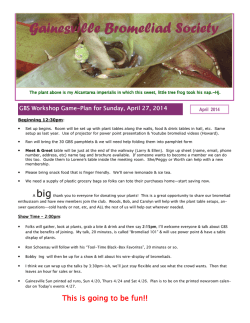 GBS Newsletter -April Workshop Newsletter 2014.pub