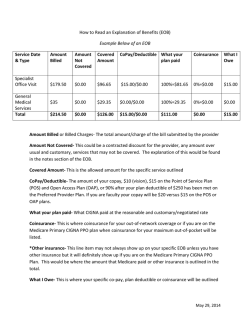 How to Read an Explanation of Benefits (EOB) Example Below of an