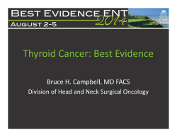 Thyroid Cancer: Best Evidence - Medical College of Wisconsin