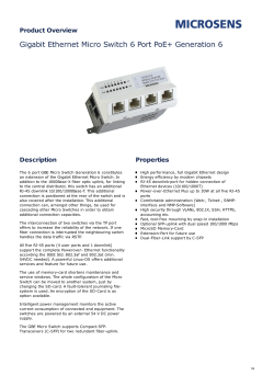 Gigabit Ethernet Micro Switch 6 Port PoE+ Generation 6