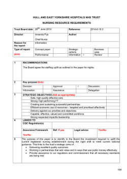 HULL AND EAST YORKSHIRE HOSPITALS NHS TRUST