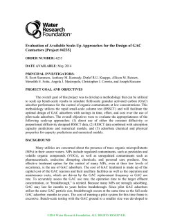 Evaluation of Available Scale-Up Approaches for the Design of GAC