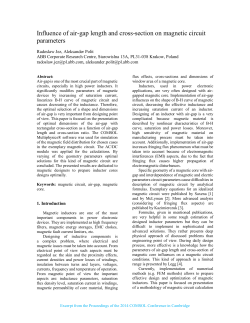 Influence of air-gap length and cross-section on magnetic