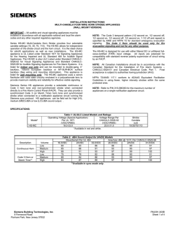 Siemens Building Technologies, Inc. P84391-003B 8