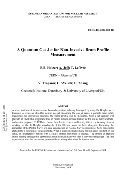 A Quantum Gas Jet for Non-Invasive Beam Profile Measurement EB