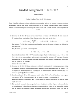 Graded Assignment 1 ECE 712
