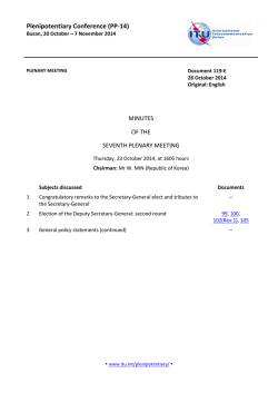 Plenipotentiary Conference (PP-‐14)