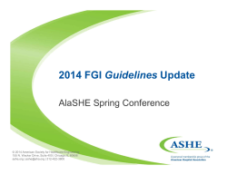 2014 FGI Guidelines Update - Alabama Society for Healthcare