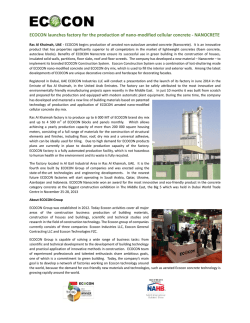 ECOCON launches factory for the production of nano
