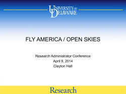 FLY AMERICA / OPEN SKIES