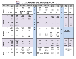 efatha seminary time table. fv