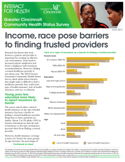 Income, race pose barriers to finding trusted