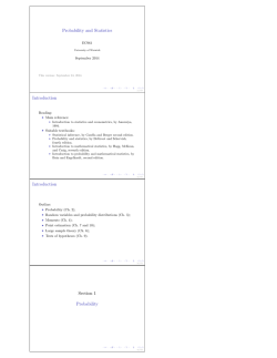 Handout - University of Warwick