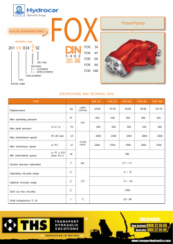 Piston Pump FOX DIN - Transport Hydraulic Solutions