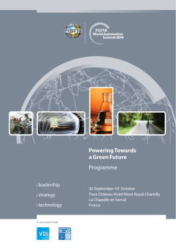 Download the 2014 Programme - FISITA World Automotive Summit
