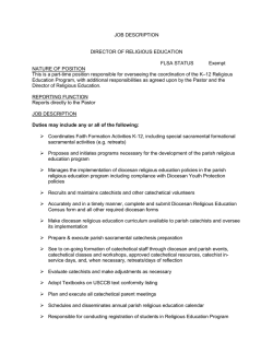 JOB DESCRIPTION DIRECTOR OF RELIGIOUS EDUCATION FLSA