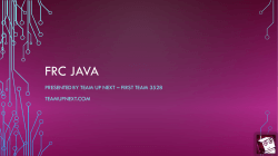 FRC Java Programming – Presentation Only