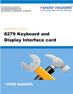 8279 Keyboard and Display Interface card