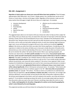 EGL 102&mdash;Assignment 1