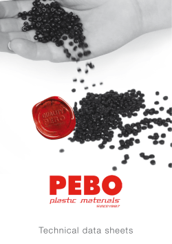 Technical data sheets - Pebo Materie Plastiche