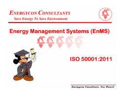 Energy Management Systems (EnMS) ISO 50001:2011