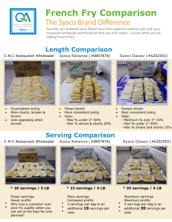 French Fry Comparison
