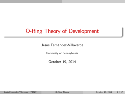 O-Ring Theory of Development