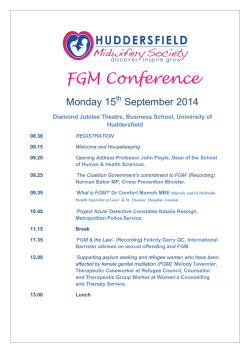 FGM Conference - Healthcare e