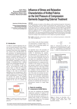 Influence of Stress and Relaxation Characteristics of Knitted Fabrics