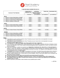 Diploma Fee Structure 2015