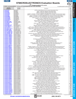 STMICROELECTRONICS Evaluation Boards