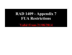 RAD 1409 - Appendix 7 FUA Restrictions
