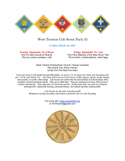West Trenton Cub Scout Pack 33 Come check us out!
