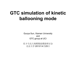 GTC simulation of kinetic ballooning mode