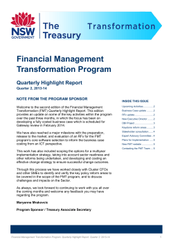 Financial Management Transformation Program