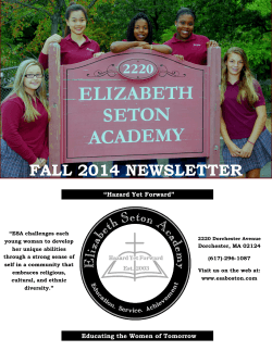 FallNewsletter - Elizabeth Seton Academy