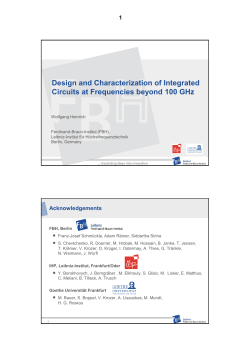 Design and Characterization of Integrated Circuits at