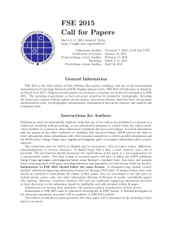 FSE 2015 Call for Papers