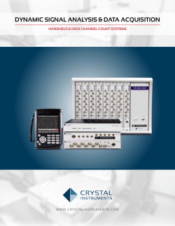 Dynamic Signal Analysis and Data Acquisition Brochure