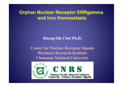 Orphan Nuclear Receptor ERRgamma and Iron Homeostasis