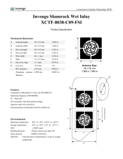 Invengo Shamrock Wet Inlay XCTF-8038-C09-FSI