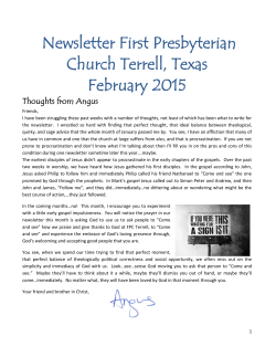 HERE. - First Presbyterian Church of Terrell Texas