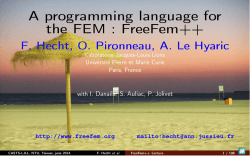 A programming language for the FEM : FreeFem++
