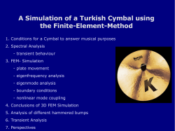 A Simulation of a Turkish Cymbal using the Finite-Element