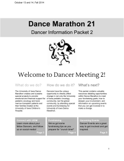 October Packet - Dance Marathon