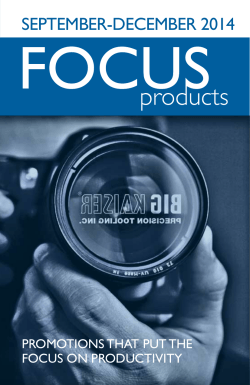 BIG Kaiser 2014 Focus Products September