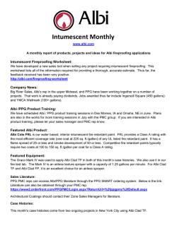 Intumescent Monthly, May 2014